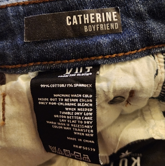 Kut From the Kloth Catherine Boyfriend Jean Distressed Size 2 - Picture 4 of 9